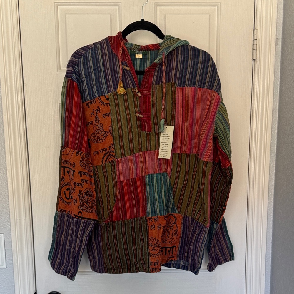 Multicolor Patchwork Hoodie - image 1